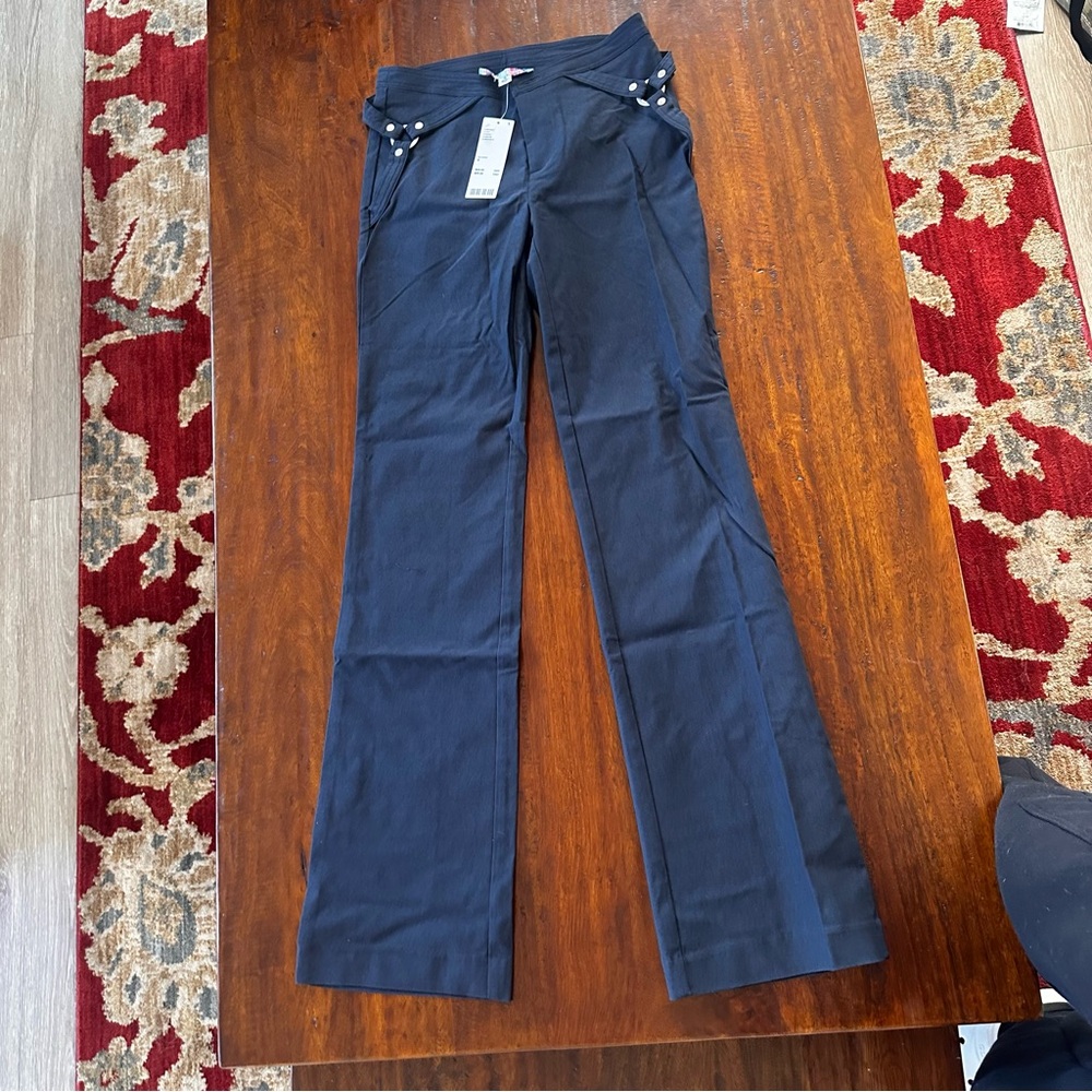 Urban outfitters Low waisted black pants with strap detail